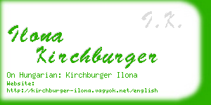 ilona kirchburger business card